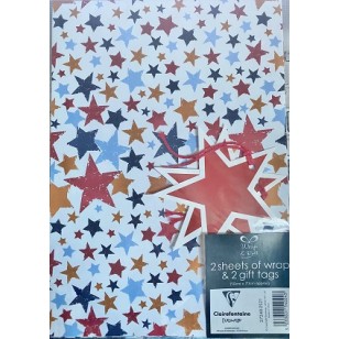 Stars Design Gift Wrap & Tags Stars Design Gift Wrap & Tags